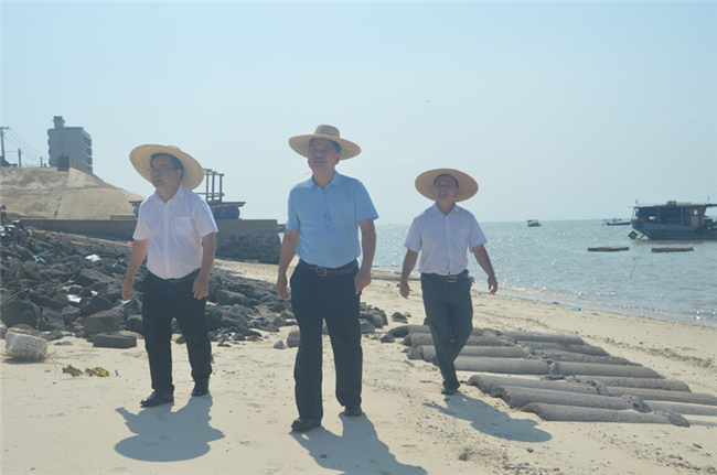 （黃志堅(jiān)副縣長指出要確保在臺(tái)風(fēng)多發(fā)期前建好南洪段海堤）.jpg