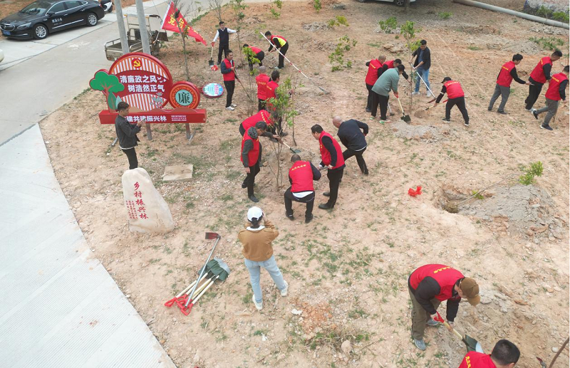 樂民鎮(zhèn)開展“黨建共建添新綠，共創(chuàng)綠美新農(nóng)村”主題黨日植樹活動(dòng)