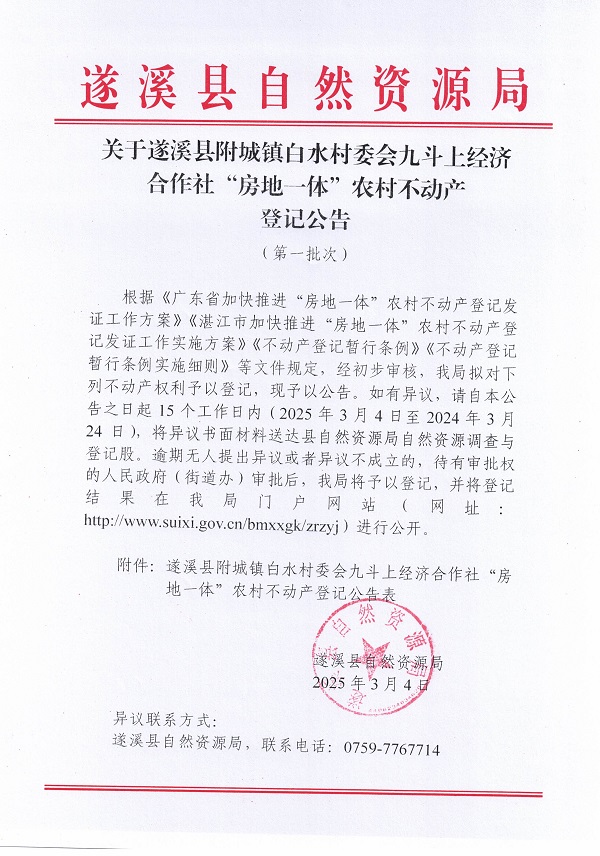 附城鎮(zhèn)白水村委會九斗上經(jīng)濟合作社不動產(chǎn)登記公告（第一批次）_頁面_1.jpg